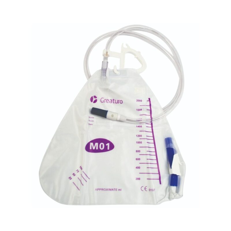 BOLSA RECOLECTORA DE ORINA DE LARGA DURACIÓN PARA CAMA 2000ML