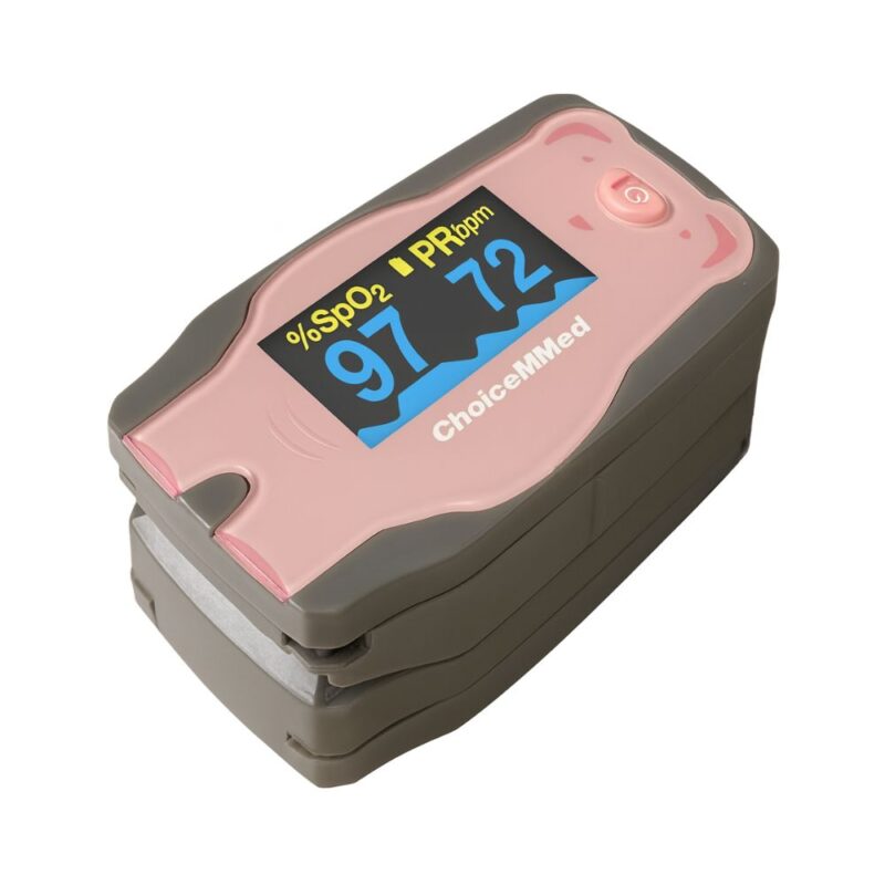 OXÍMETRO PEDIÁTRICO DE PULSO CON 4 MODOS DE PANTALLA (CERDITO)